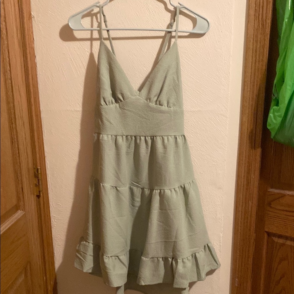 Sage Green Sleeveless Dress